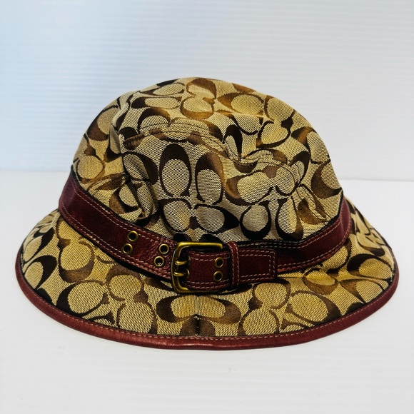 Coach Signature Canvas Bucket Hat in Tan & Brown main image 9